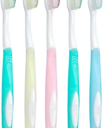 Soft bristled Toothbrush‌ES (Regular Size Head) with Box,Designed with Cone-Shaped bristles for periodontal Disease,Suitable for Sensitive Teeth and Gum Recession【Colour Vary, 5 Count】