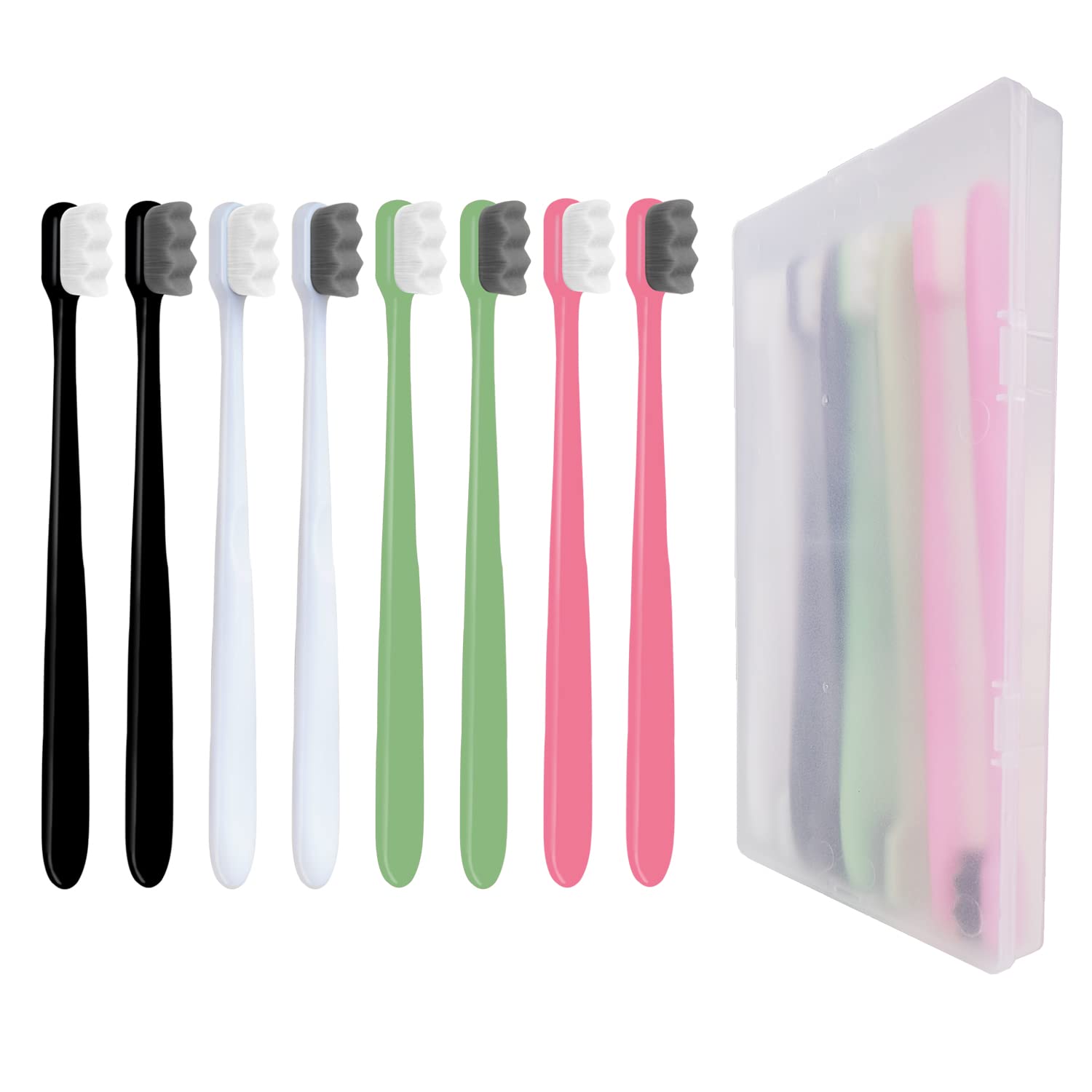 Extra Soft Toothbrush for Sensitive Gums, Micro Fur Manual Toothbrush with 20000 Soft Floss Bristle for Pregnant Women, Elderly and Gum Recessions, Protect Fragile Gums (8 Pack)