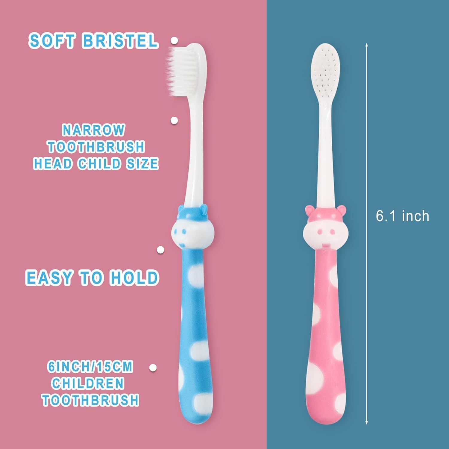 30pcs Disposable Toddler Toothbrushes, Kids Manual Toothbrush Set, Soft Bristles, Age 2+ Children, Individually Wrapped