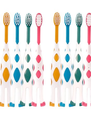 8 Packs Kids Toothbrush, Extra Soft Lovely Deer Toddler Toothbrush for Kids 2-8 Years (Pink&Orange&Blue&Green)