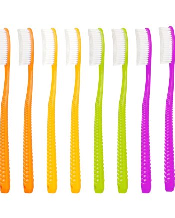 Giant Head Toothbrush, Hard & Firm Bristles, BPA Free, White Hard Bristles (8pcs)