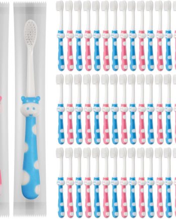30pcs Disposable Toddler Toothbrushes, Kids Manual Toothbrush Set, Soft Bristles, Age 2+ Children, Individually Wrapped