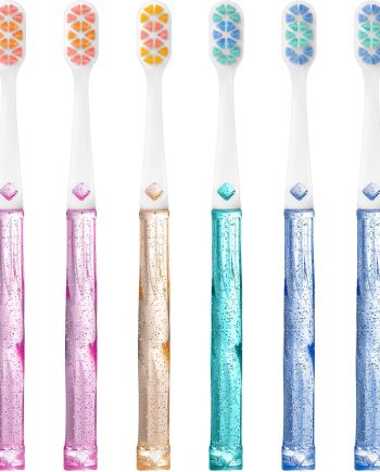 Soft Bristle Toothbrush, Micro Nano Flossing Toothbrushes with Multi-Layered Shaped Bristles for Whiten Teeth and Removes Plaque, Designed for Sensitive Teeth & Gums-White Head