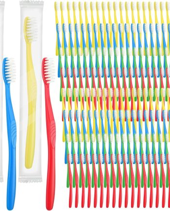 500 Pieces Disposable Toothbrushes Individually Wrapped Toothbrushes Bulk Soft Bristle Tooth Brush Travel Manual Brush for Adults Camping Homeless Office Dental Care